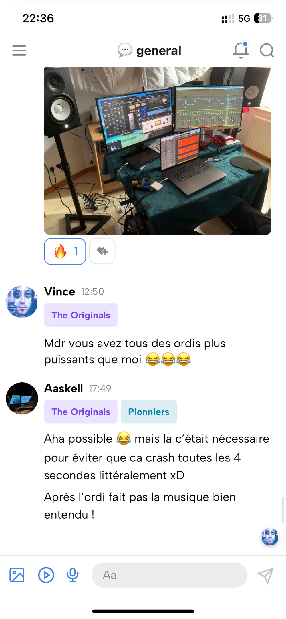 Fil de discussion et de partage de morceaux de la PM School